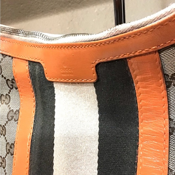 GUCCI Hobo GG Canvas Leather Orange - Picture 3 of 15